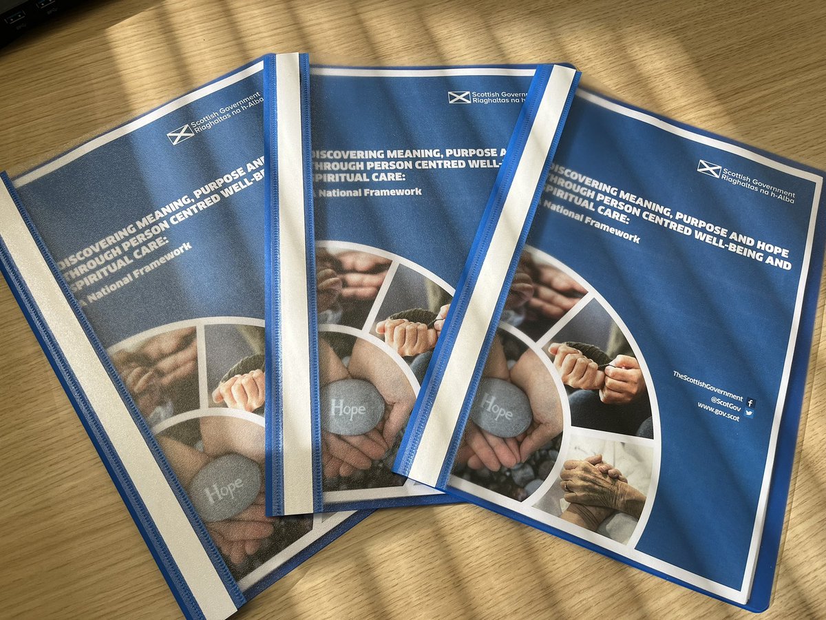 Today saw the public launch of @scotgovhealth new Framework for Spiritual Care by @jenni_minto hosted by @nhsfife and @FifeSpiritual. Today was the culmination of a lot of hard work reminding us that laughter and tears are part of what makes us human and must be at the ❤️ of care