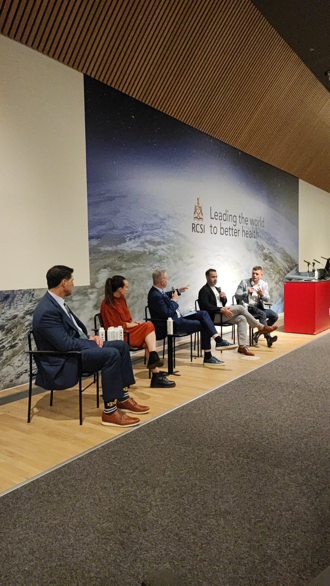 Our second panel of the evening, Brian Rattigan, Ciara Grant, Stephen Smith and Brian O'Driscoll.

The great conversations continue here at AIMS Summit 2023! 

#AIMSSummit2023 #RCSI