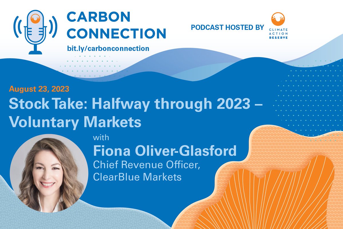 climatereserve's tweet photo. We're seeing immense movement in the global voluntary carbon market. In the latest #CarbonConnection podcast, Fiona Oliver-Glasford, Chief Revenue Officer of @CB_Markets, discusses the latest developments, incl pricing, new players &amp; projected growth. https://t.co/vJLVlM4jmH https://t.co/fkvpyYGrmE