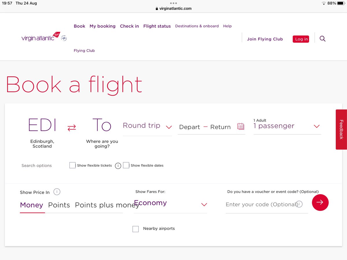 DavidGalashiels's tweet photo. @VirginAtlantic @EDI_Airport @MCO Thanks for ultra quick reply, but the link only takes me to a booking page - it does actually tell me dates https://t.co/MwNjYsN7lY