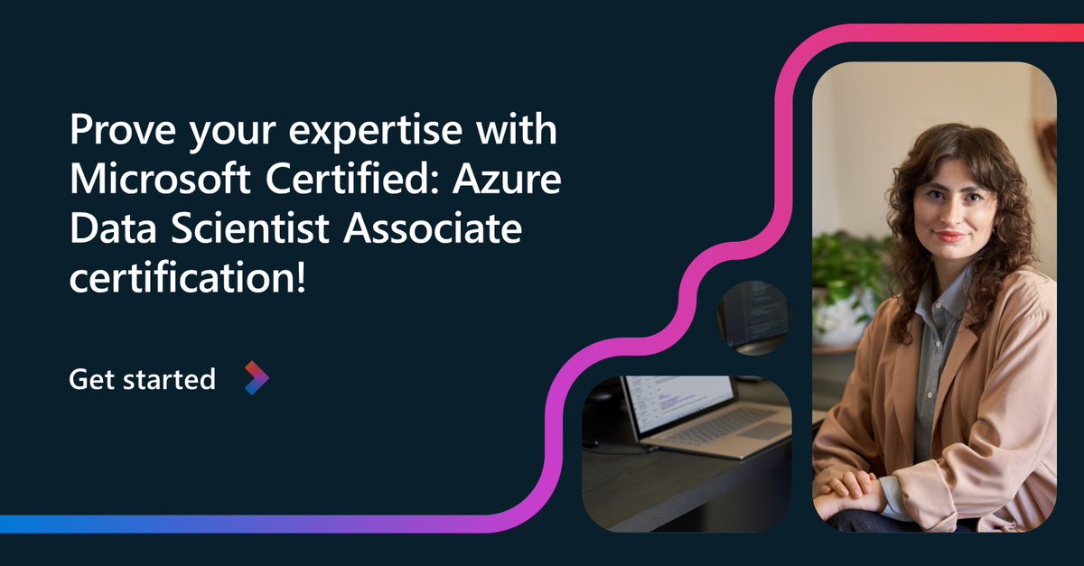 How can you grow your skills in data science and gain an edge in the tech industry? 💡 By earning the Microsoft Azure Data Scientist Associate certification. 🤓 Start your certification journey: msft.it/60189uANq