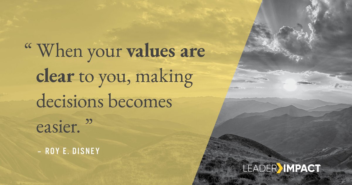 It's important for #leaders to know what their core #values are.
