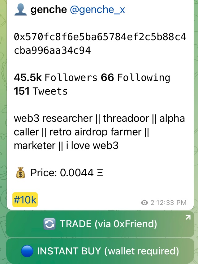 Friend_bot_tech's tweet photo. With our alert tracking channel, users can trade shares or instantly buy with ease. 

Never miss a new account and get the best possible price you can with the snipe! https://t.co/0ecoORJK5t