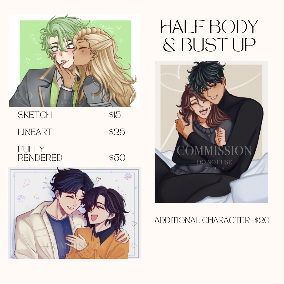 xantheusart's tweet photo. Hello! I introduce you my new art commission sheet!🫶🏼 
I really need funds to buy school supplies for this upcoming school year as well as to help my family save money📚
Thank you for your support!🌱💕✨
#commisionsopen #commissionart https://t.co/on4FqVSwKX