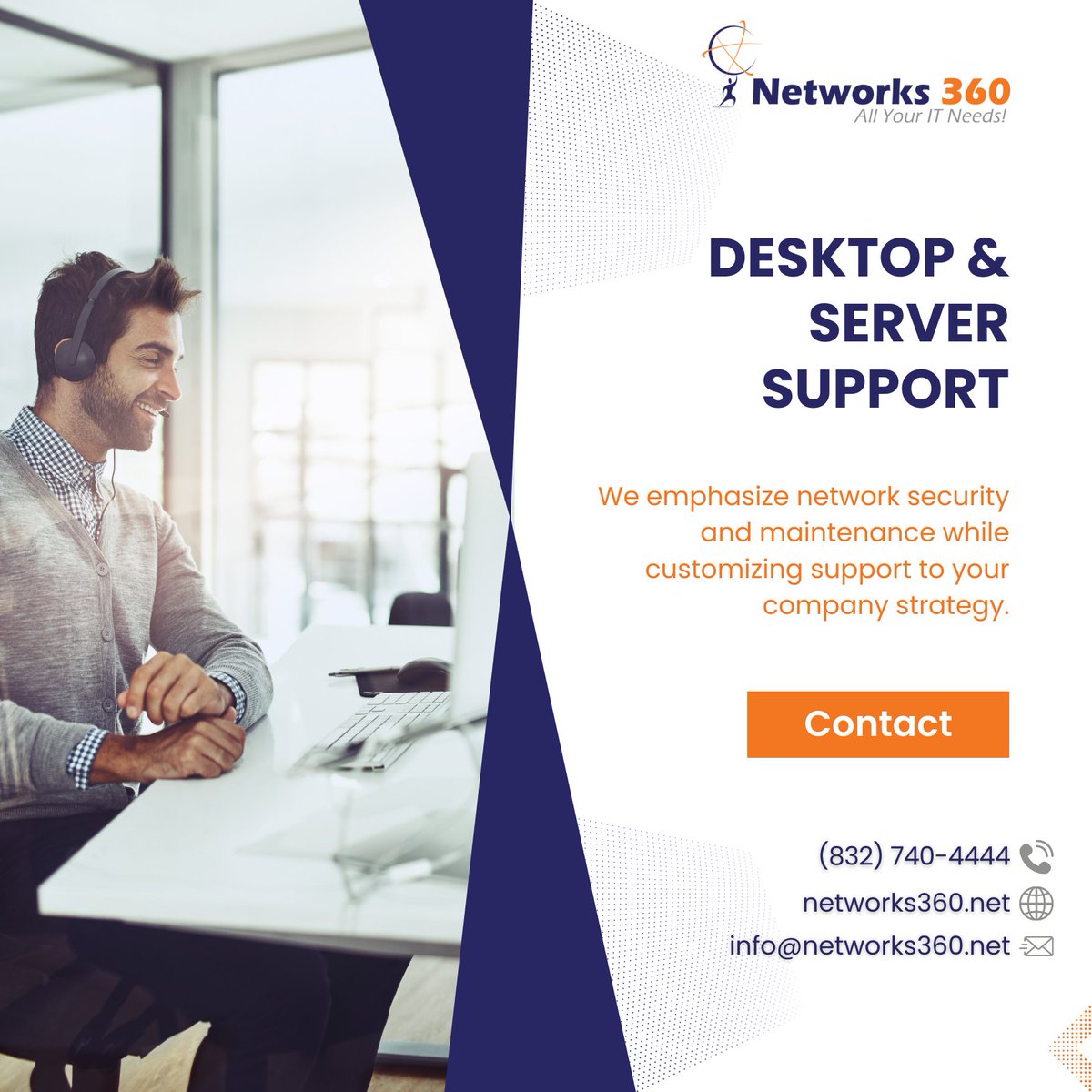 Improve Your Business IT with Desktop & Server Support from Networks360

networks360.net

#Networks360 #DesktopSupport #ServerSupport #ITExcellence #houstontx #usa #BackupSolution #DigitalProtection #DisasterRecovery #TechManagement #BusinessTech #SEO #Houston