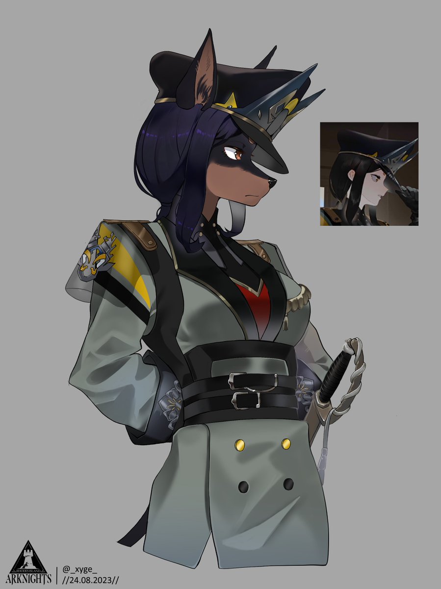 Dobermann as furry from #Arknights 
#アークナイツ #furry