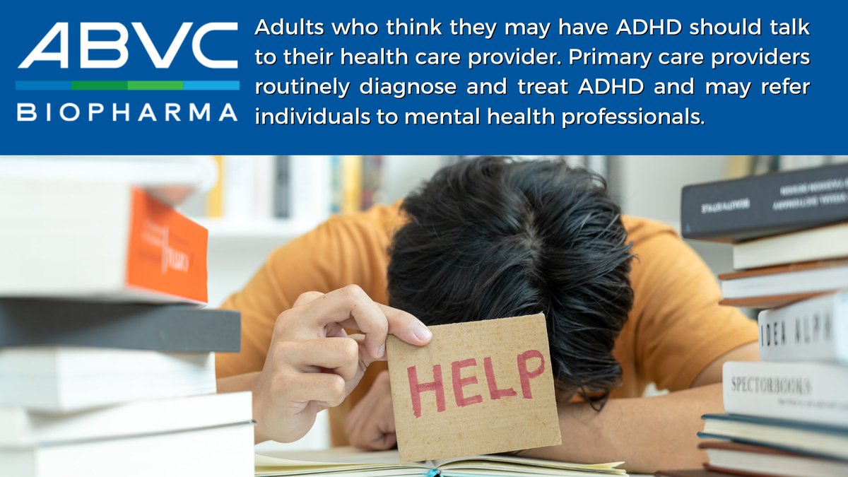ABVCBioPharma's tweet photo. According to the NIMH, Many adults who are struggling with ADHD do not realize that they have it.  

ABVC is working on a plant-based drug targeting ADHD symptoms in adults. Click below to learn more.

 https://t.co/XJboNxRQmk https://t.co/UnaX6pgC7r