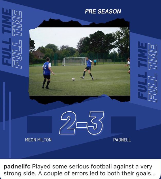 Pompey_Football's tweet photo. ⚽️ Thurs Results ⚽️
       #PreSeason

.. a couple of local games played this evening 👏

@FCMeonMilton Res 2-3 @padnell_fc 

@fftp_fc 12-1 @FFCevents 

#wellplayedAll 
#allthebest 👏 https://t.co/cqGsG8Jtm1