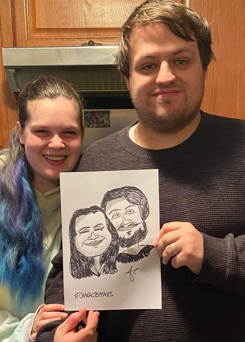 characterfaces's tweet photo. Thank you for the photo Dave 😊👍#cartoonist #caricaturistdurham https://t.co/i5OoOgg1ly
