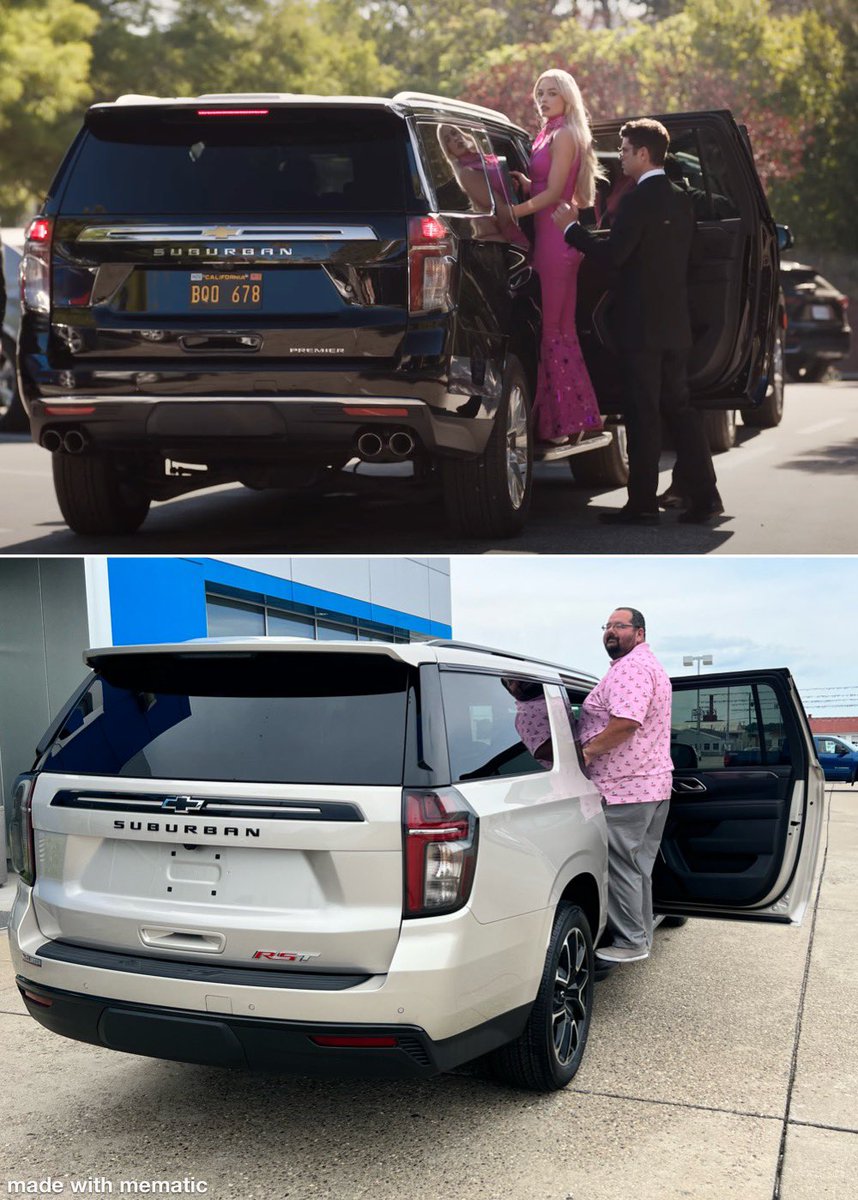 McClintonAuto's tweet image. We’re doing the #Barbie Challenge with the 2023 @chevrolet Suburban. Like Barbie, the Suburban is iconic and stylish. 
Come do the Challenge today!