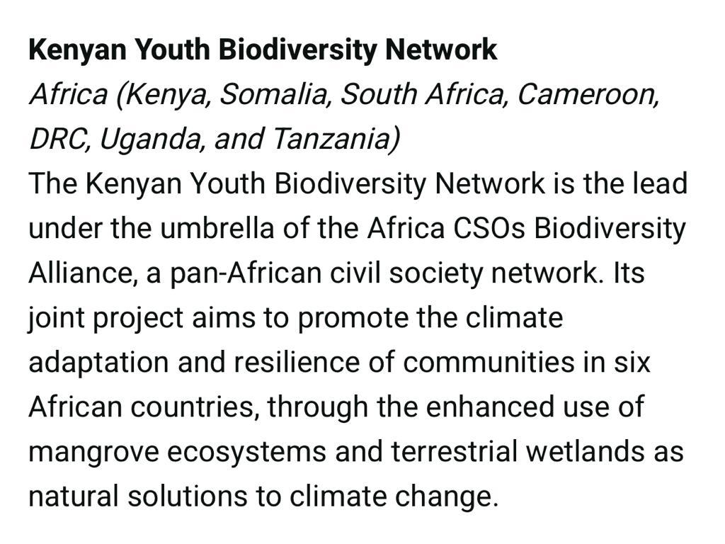 Special Announcement!!!! We are thrilled to be one of the Winners of the Inclusive GEF Assembly Challenge Program, by @theGEF! Working with other youth-led organizations from 6 countries in Africa, under @CsosAfrican , we are looking forward to ehancing collaboration on..