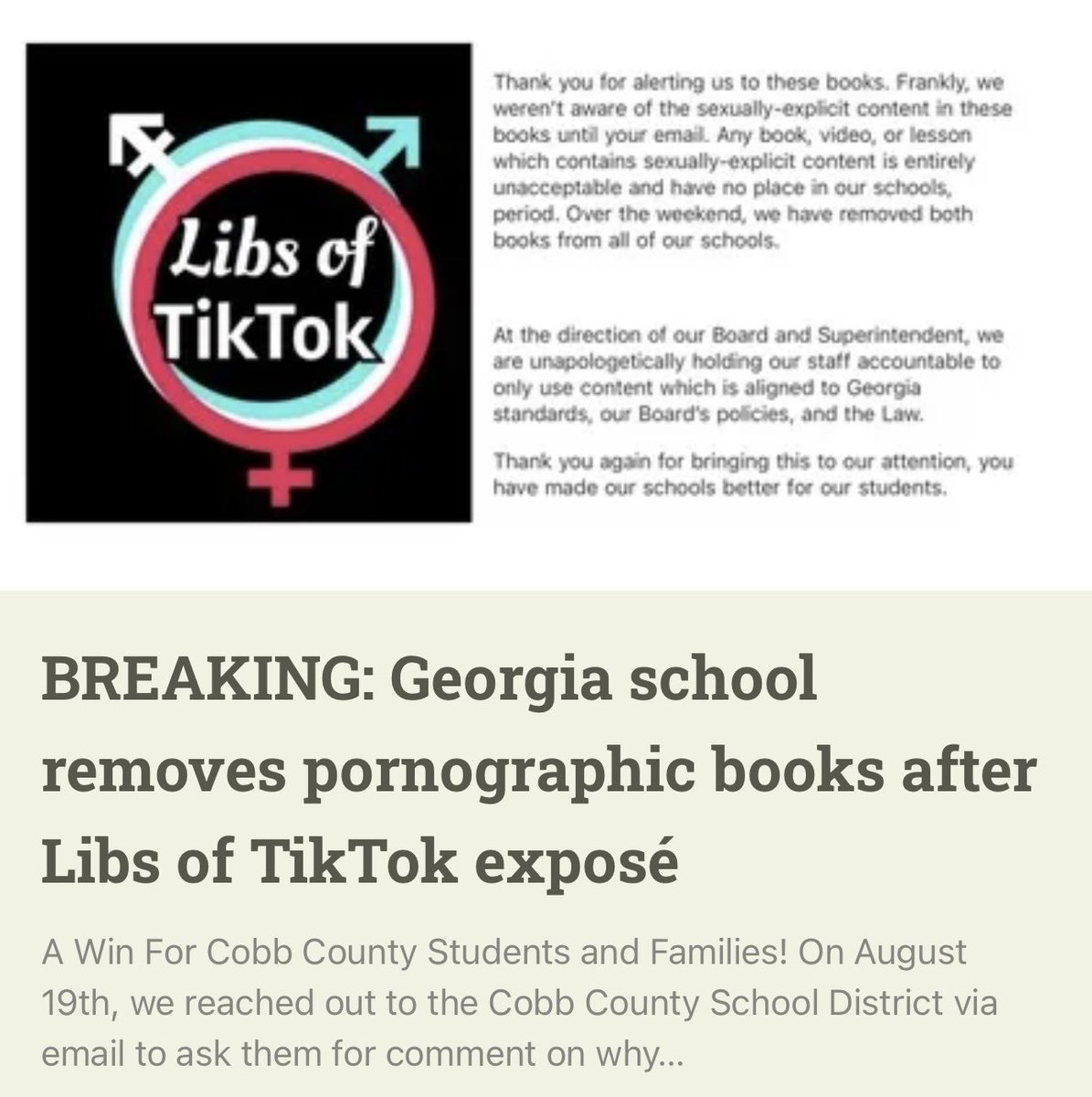libsoftiktok's tweet image. 2 districts removed porn. 2 teachers fired. All this month.

We’re taking back the education system &amp;amp; we will win.

Now @prageru is putting new educational content in schools. You can help by signing this petition to get it into more schools! 👉🏻 l.prageru.com/449ax04