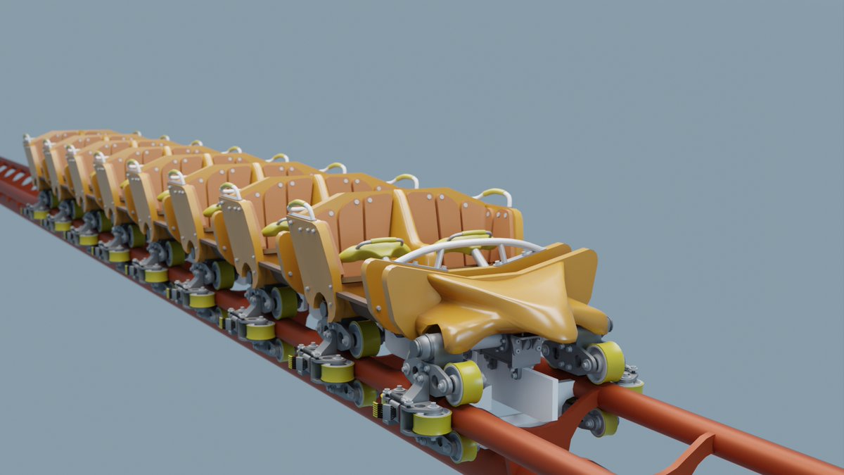 KohlerCoaster's tweet photo. Inspired by Big Bear Mountain, I modeled 2 custom family coaster styles for NoLimits 2, "EAGLE". They're fully recolorable with custom track, track devices (LIMs and Magnetic Brakes) and animated restraints.

Download link: https://t.co/RgbHWeAsqq
Video: https://t.co/Ct7RsNvg5Z https://t.co/Fw2sXGDlts