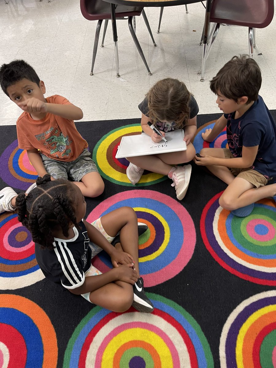 reachforthebarr's tweet image. Math review day + learning how to work together in teams for a game. @PtownElem #pandastrong #teamwork #mathgames