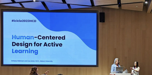 ieeeicicle's tweet image. Dr. Lisa Jones &amp;amp; grad student Brittany Robinson @anotherbrittany of @AsburyUniv did a fantastic presentation on #humancentereddesign at #LearningEngineering which included using #glowsticks! asbury.edu/life/news-even…