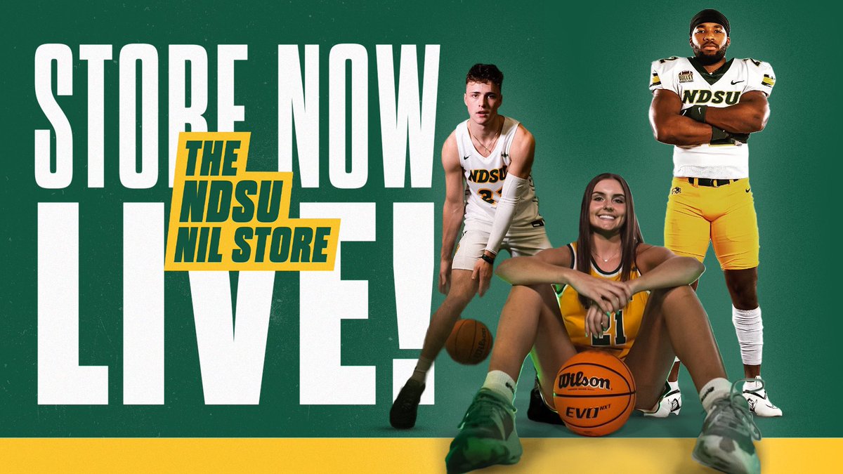 The NDSU Store is OFFICIALLY LIVE! Shop now: ndsu.nil.store Support your favorite @NDSUathletics athlete’s NIL merch and place industry-leading payments into their pocket on every sale. 🛒: ndsu.nil.store