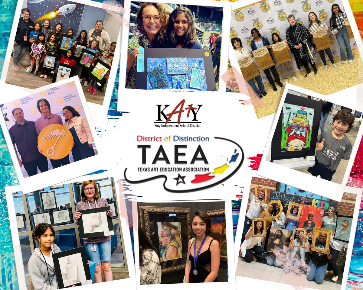 Katy ISD has been named a District of Distinction from the TAEA (<a href="/TXarted/">TAEA</a>)! Only 68 out of over 1,200 districts in the state were recognized for this prestigious award. Congratulations to our <a href="/KatyISDFineArts/">Katy ISD Fine Arts</a> teachers for all that you do to showcase our talented students! 🎨