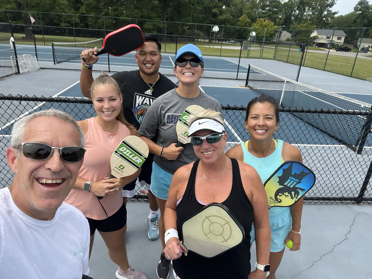 Fun day of team building &amp; pickleball with the new PE Dept family at Salem HS! It’s been a great week, can’t wait for next week with the students!☀️👹