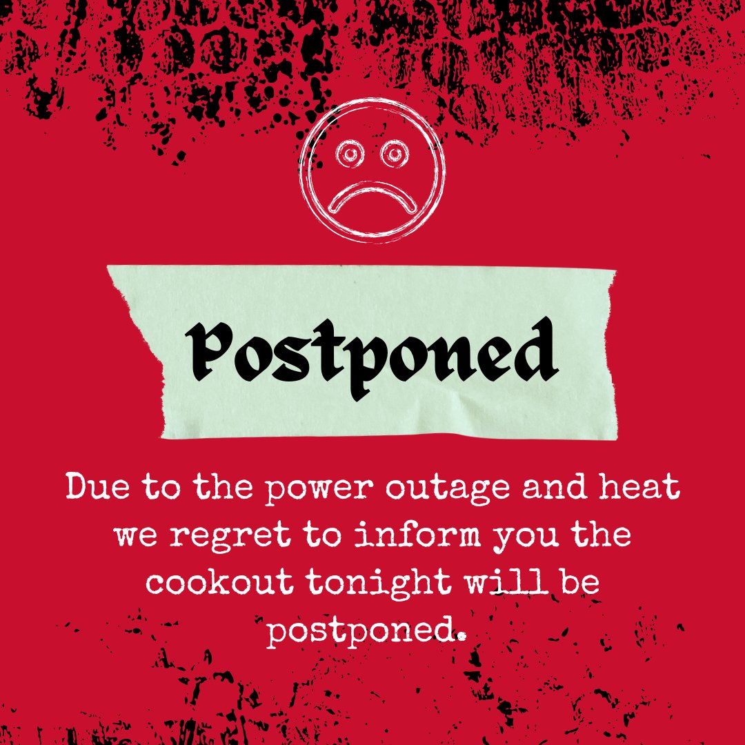 Stay tuned next week for an announcement about rescheduling! Stay safe and see you all soon!