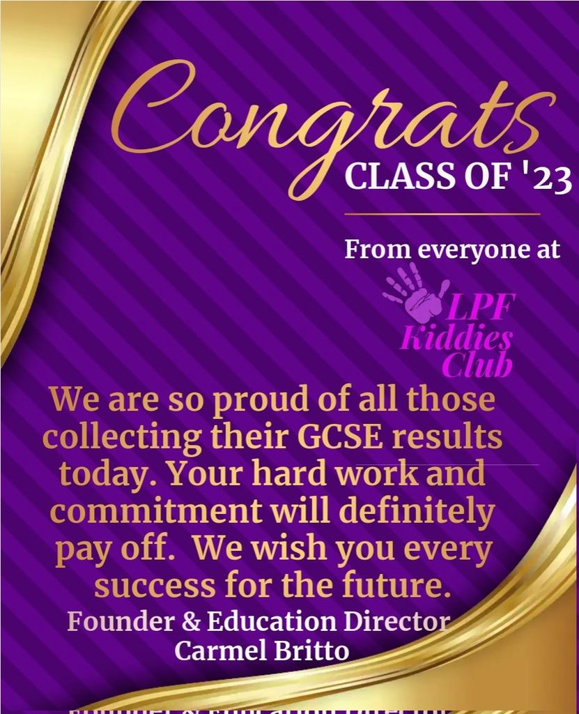 We are wishing all children receiving their GCSE results today every success for the future.

We are so proud of all you have achieved these past 2 years despite the many set backs. We look forward to celebrating your wins