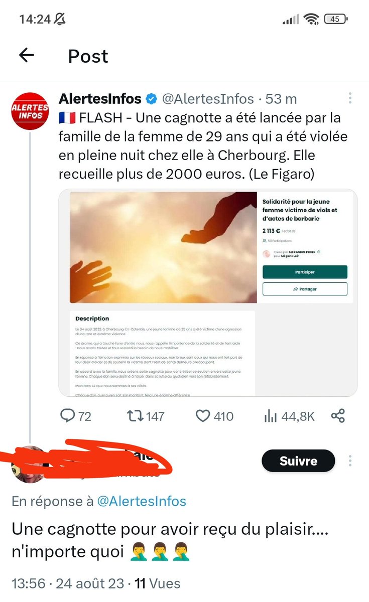 Angis2112's tweet photo. Donc lui ok pour son commentaire pourri 🙂 et moi non 🤣 https://t.co/J7dGyl3Ck0