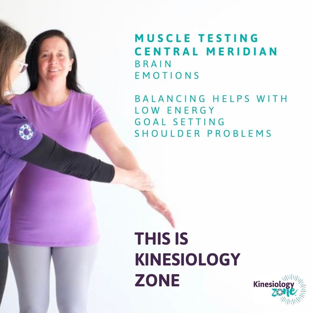 Muscle testing each of the meridians gives immediate feedback if there’s an issue or imbalance. The central meridian is associated with the Supraspinatus, and small shoulder muscle. 
Got a shoulder issue? Test this muscle. #thisisKinesiologyZone