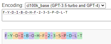 Cyb3rDefender's tweet photo. Using the hyphens (or other delimiter) forces the model to see each letter and number instead of tokenized groups of letters.

https://t.co/Uxf9F0YYs8