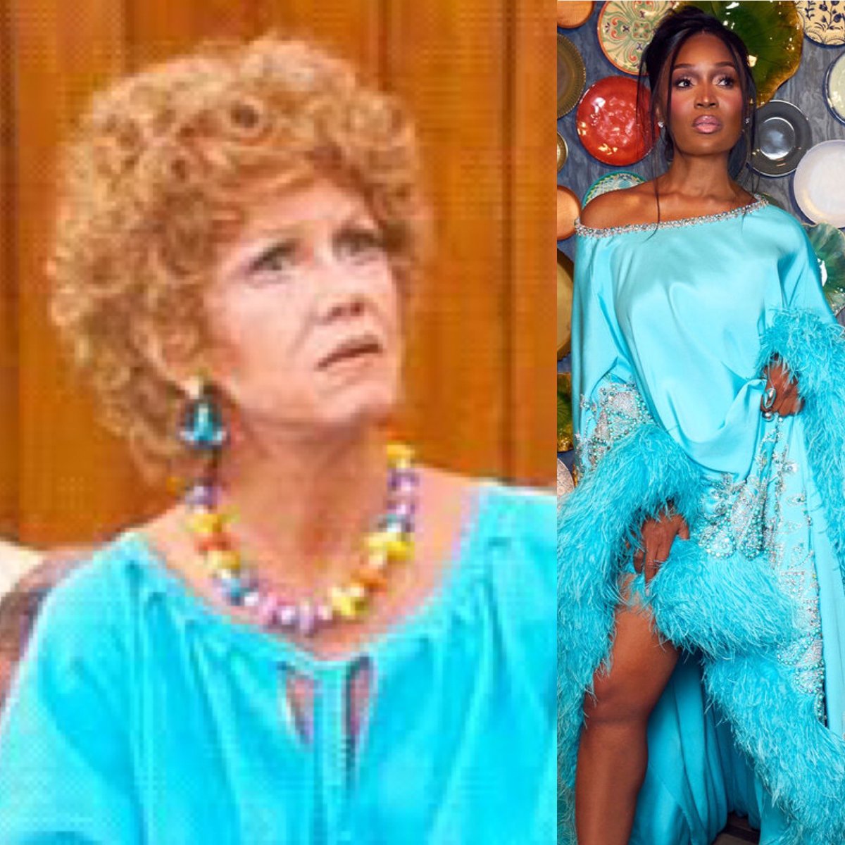 mrboogieman007's tweet photo. “She’s over there looking like Mrs. Roper from Three’s Company..” @KenyaMoore 

I’m not doing this with you today, Kenya!!!!💀💀💀🤣🤣🤣😂 #RHOA #RHOAReunion https://t.co/6ZTxGXliPR