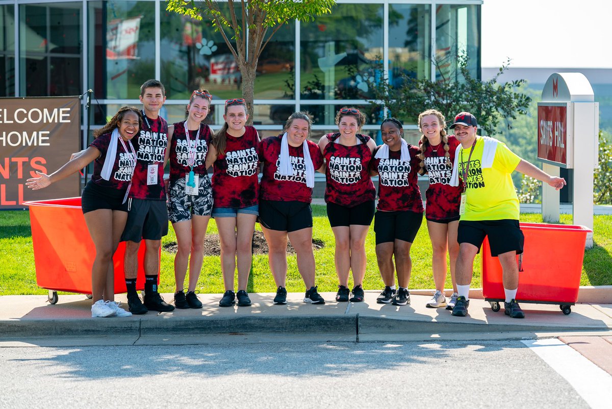 MaryvilleU's tweet photo. ✅ Survive the heat
✅ Move in
✅ Unpack
✅ Instagram post

Ready to do it all again tomorrow! 

#FinallyASaint #BigRedM https://t.co/BIv7L19ZLP