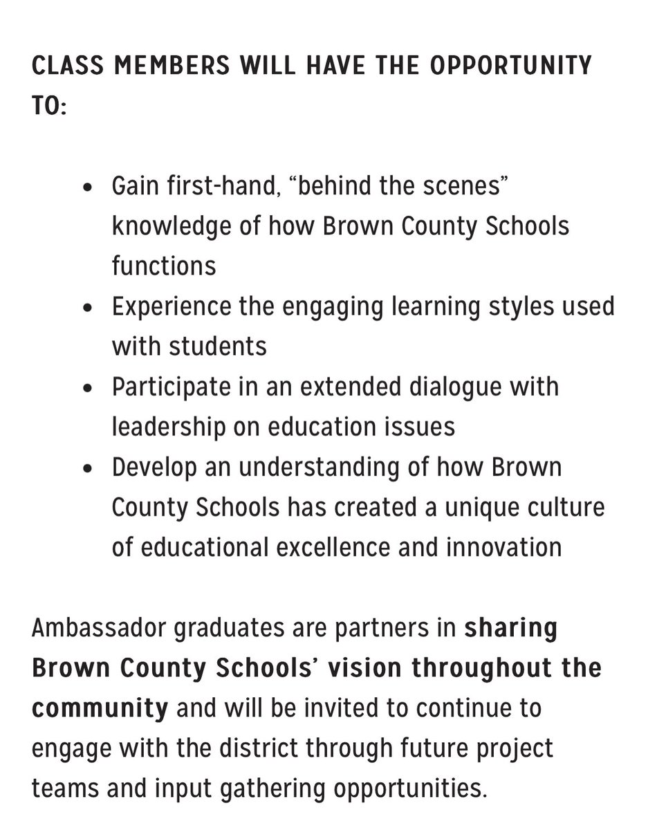 BCS_Sup's tweet photo. One of my FAVORITE days each month… BCS Cohort #2 Ambassadors will join us tomorrow to begin their journey with Brown County Schools! 💛💙🦅 #bestofthebest #HighIntent https://t.co/l7atHGqtPb