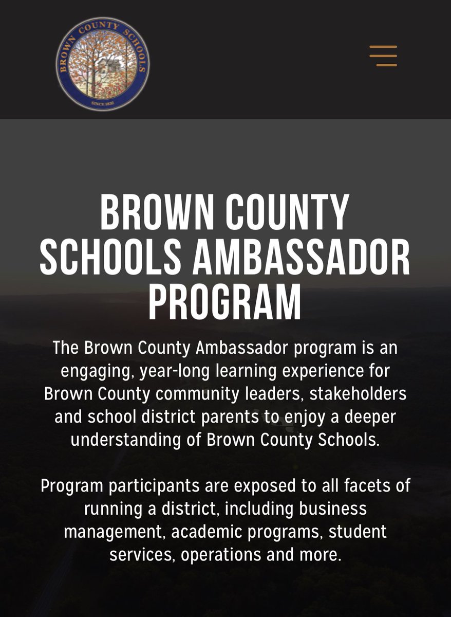 BCS_Sup's tweet photo. One of my FAVORITE days each month… BCS Cohort #2 Ambassadors will join us tomorrow to begin their journey with Brown County Schools! 💛💙🦅 #bestofthebest #HighIntent https://t.co/l7atHGqtPb