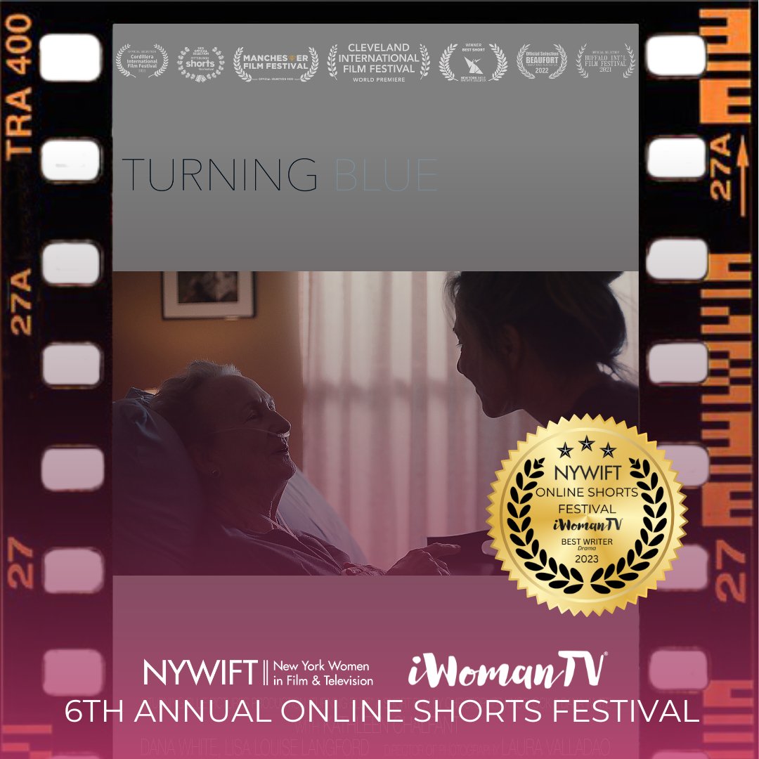 ChrisDanaFilms's tweet photo. Boom! WINNER, Best Writer for Turning Blue at the NYWINF Shorts Festival at iWomanTV. 
Help us win Audience Choice Award!  https://t.co/QH5leHG7bn to watch for free. Most views wins. 
#indiefilm, #filmfestival #femalefilmmaker #motheranddaughter #caregiving #death #femalewriters https://t.co/fUCejAlPek