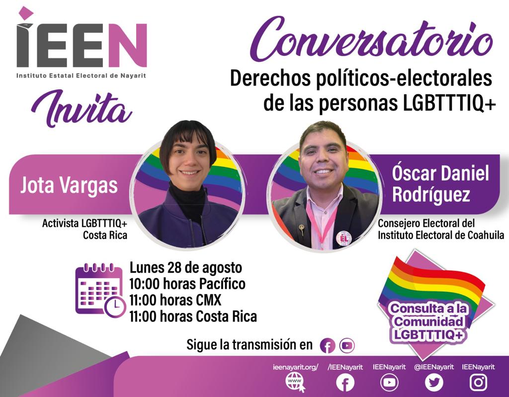 El próximo lunes estaremos charlando sobre acciones afirmativas LGBTTTIQA+ en el <a href="/IEENayarit/">IEE Nayarit</a>, acompáñanos!!!