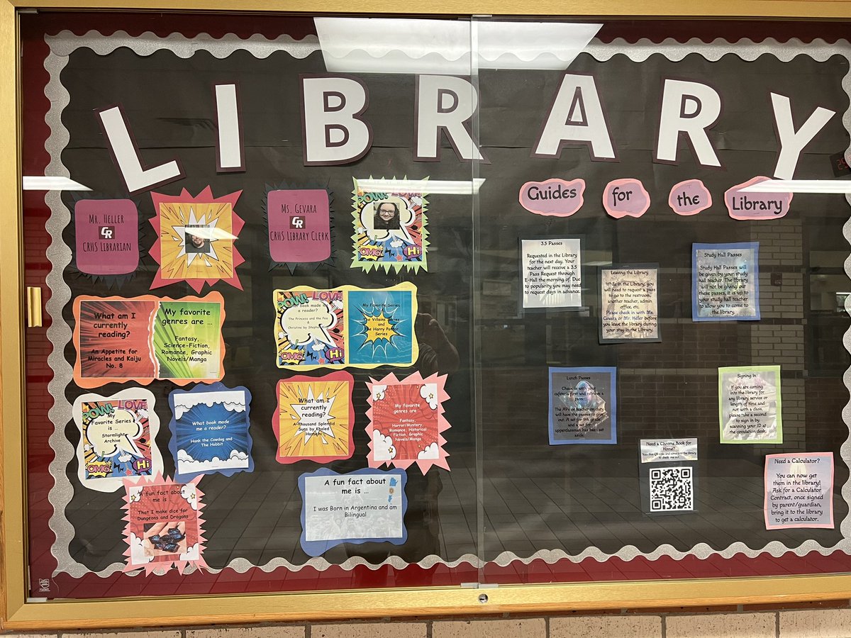 CRHS_Reads's tweet image. Got questions about the library? Just check out our new display! #cpoe #crhsreads #katylibraries
