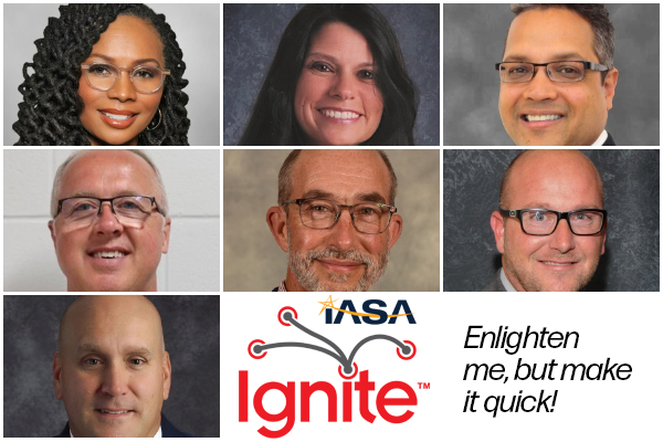 IllinoisASA's tweet photo. You don't want to miss our 7 awesome Ignite presenters at IASA's Annual Conference, Sept. 27-29! Register today!
https://t.co/hwfnZa0BwZ

✅Dr. Tiffany Brunson, ESD 159 in Matteson - "Curb Cut Effect"
✅Kathy Clark, Johnston City CUSD 1 - "Targeted, Tired, and Tormented"
✅Larry Maynard, Oakwood CUSD 76 - "Aspiring Substitute Teacher Academy"
✅Dr. Bob McBride, Lockport Twp HSD 205 - "Taylor Swift Will Make You a Better Leader"
✅Dr. Brian Mentzer, Belleville Twp HSD 201 - "Cave Exploration"
✅Dr. Jesse Rodriguez, Zion-Benton Twp HSD 126 - "Intentional Leadership Ignites Ideas"
✅Dr. Kevin Skinkis, Riverside-Brookfield Twp HSD 208 - "Strengthening Instructional Culture and Practice Through Peer Evaluation"
#IASA2023
