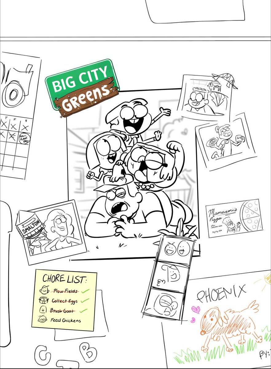 did you hear?? big city greens starts up again sept 23! i got to help do the initial design for the s4 poster heehee  i've been having a blast directing this season's episodes, can't wait for you to see em!