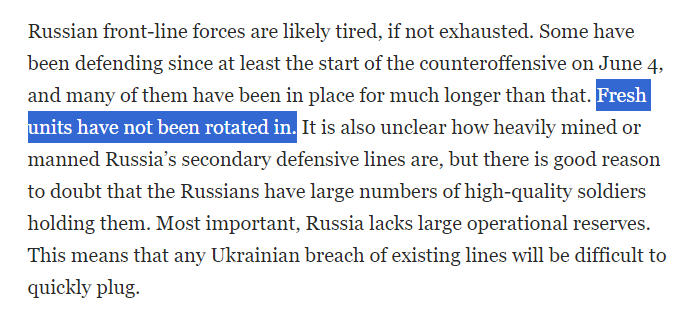 This is not true. Russia has generally left its regimental and division headquarters in place on the front in the south, but has rotated companies and battalions from other regiments/brigades (including naval infantry and mobilized rifle units) to deal with attrition.