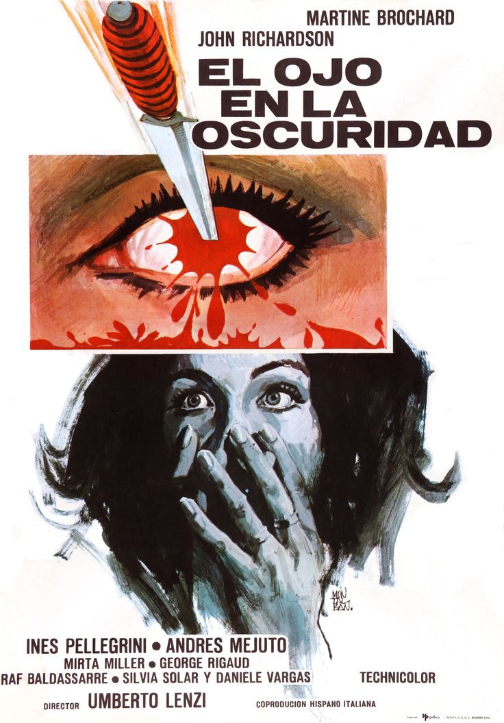 Spanish movie poster for #UmbertoLenzi's #Eyeball (1975) #MartineBrochard #JohnRichardson
#Giallo