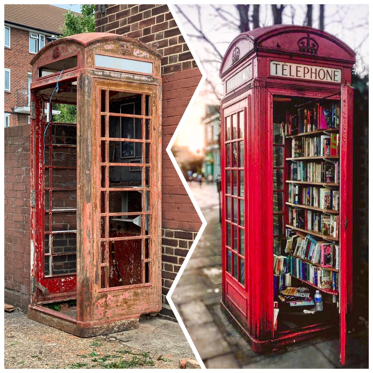 Help #theUPgarden convert this dilapidated phone box into a community library (& add a community piano & nature trail)!

1 week left to give your views in our survey, for our funding application to LB Newham's #PeoplePoweredPlaces! bit.ly/45rl0Fb