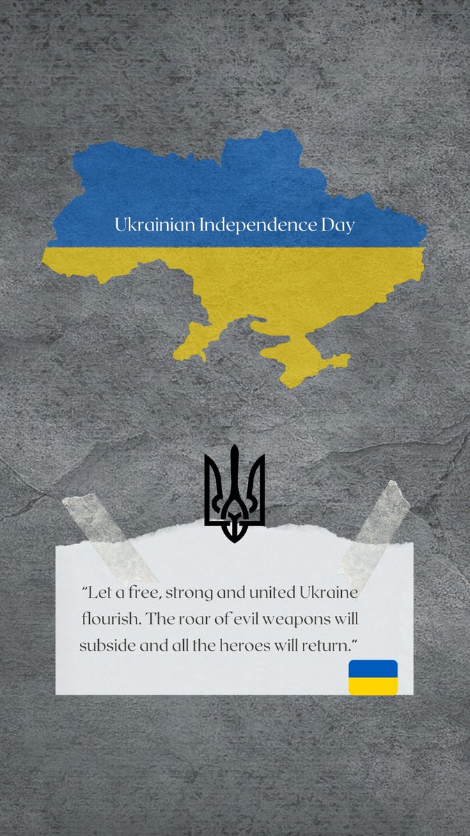 Today, as Ukraine celebrates 32 years of Independence we salute all those who continue to fight to protect their freedom and democracy. “Let a free, strong and united Ukraine flourish. The roar of evil weapons will subside and all the heroes will return.” #HRBC #ukraine