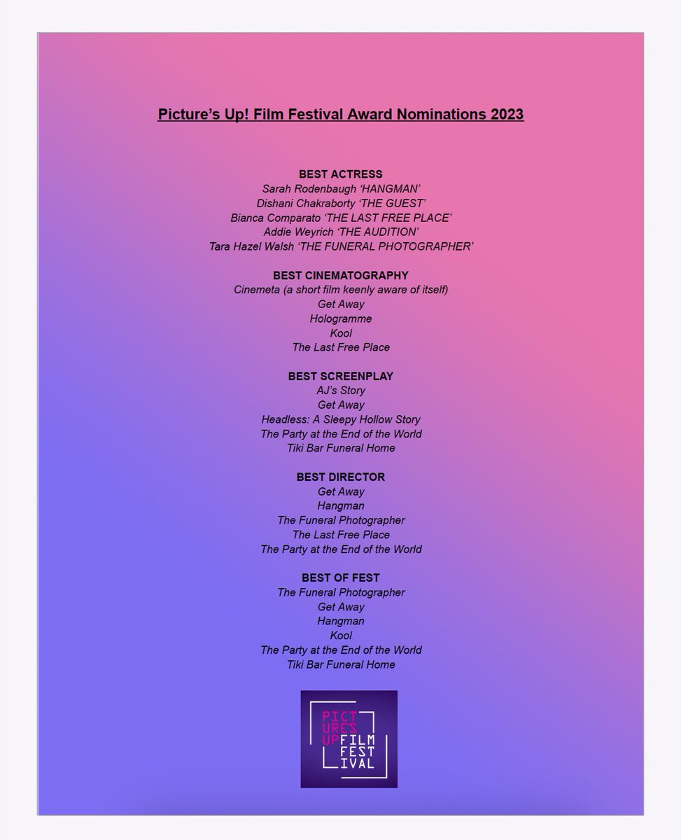 We are so excited that #HeadlessSeries is nominated for Best Screenplay at Picture’s Up film fest this weekend! Come out and see us tomorrow night if you’re in LA!