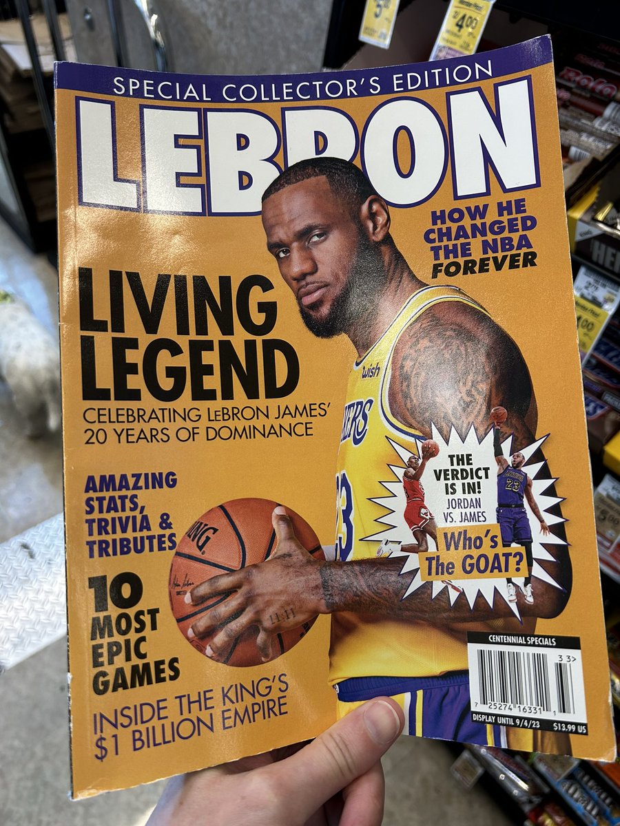 Twenty years of LeBron magazine, now at your local Safeway check out line for $13.99.