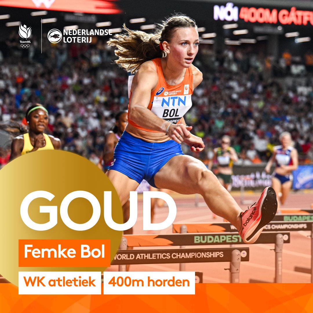 TeamNLtweets's tweet image. ZE MAAKT HAAR FAVORIETENROL WAAR! 🔥🚀

De vierde Nederlandse wereldkampioen atletiek OOIT! 🤯

#RoadToParis | #TeamNL