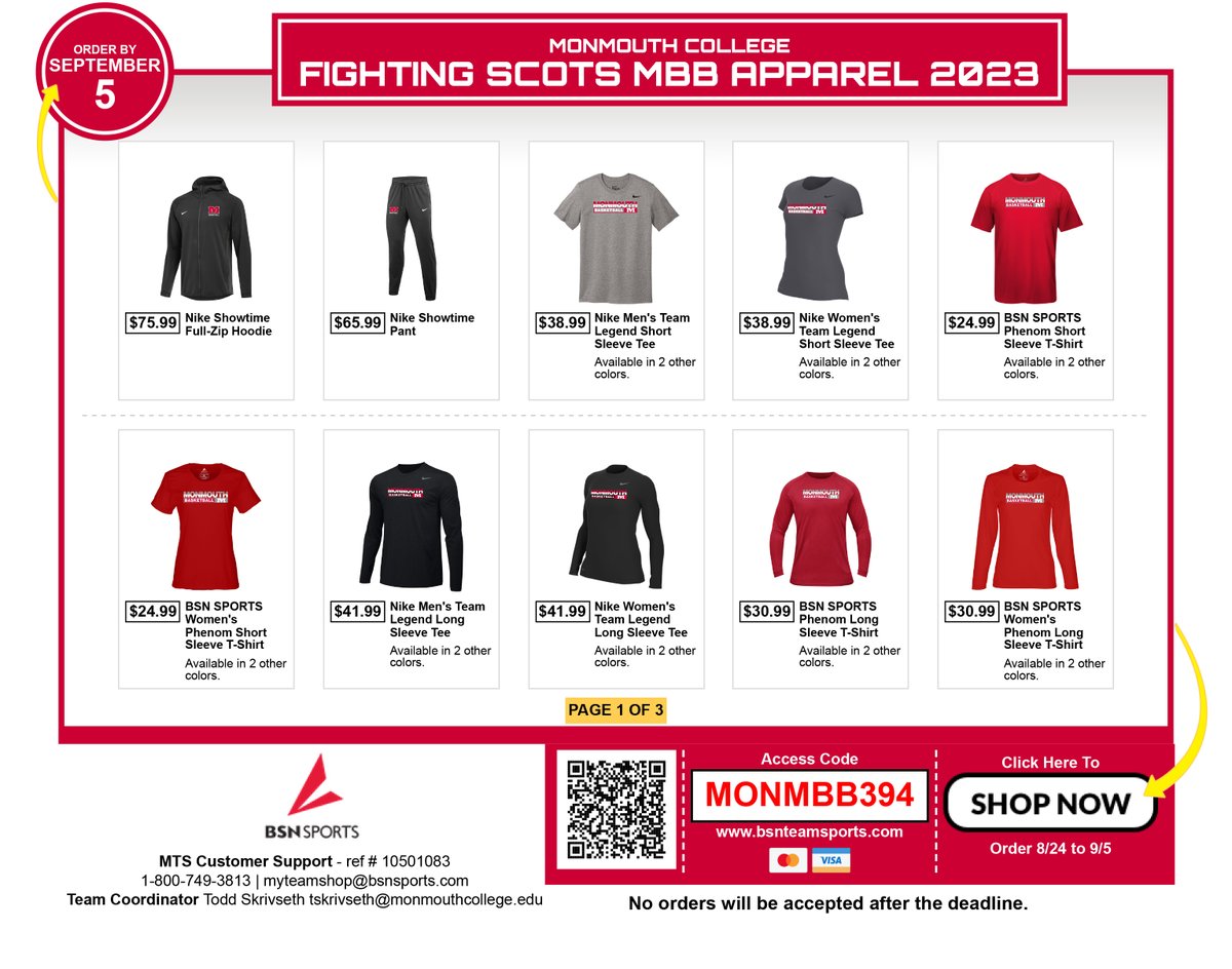 Monmouth Men's Hoops (@scotsmhoops) on Twitter photo Check out our Team Store and get some <a href="/MonmouthCollege/">Monmouth College</a> Basketball gear and support the Scots! #RollScots
bsnteamsports.com/shop/MONMBB394
Items below available and many more options! Check out our Team Store and get some <a href="/MonmouthCollege/">Monmouth College</a> Basketball gear and support the Scots! #RollScots
bsnteamsports.com/shop/MONMBB394
Items below available and many more options!