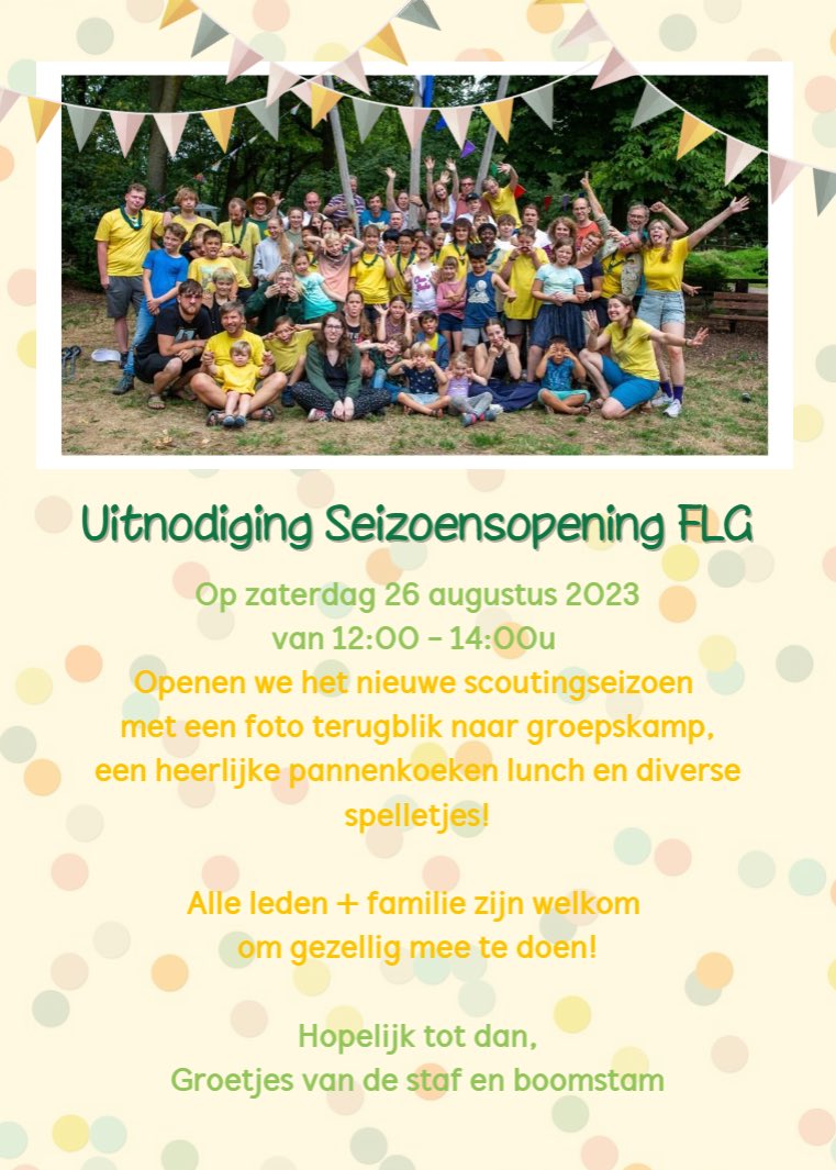 Het nieuwe scoutingseizoen staat voor de deur. Tot snel!