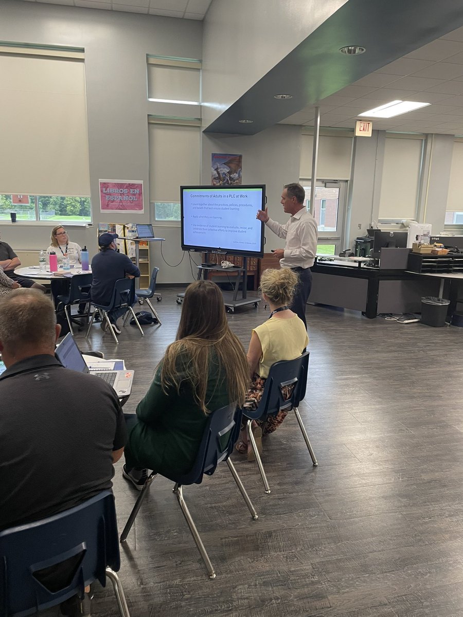 Matt21Treadway's tweet photo. What an awesome day! Continuing PLC work with @JEEagles for a second year and digging into Critical Question 2 was so much fun. Getting to work with my friend and colleague Phillip Page was an added bonus! https://t.co/JqxjB9WuHZ