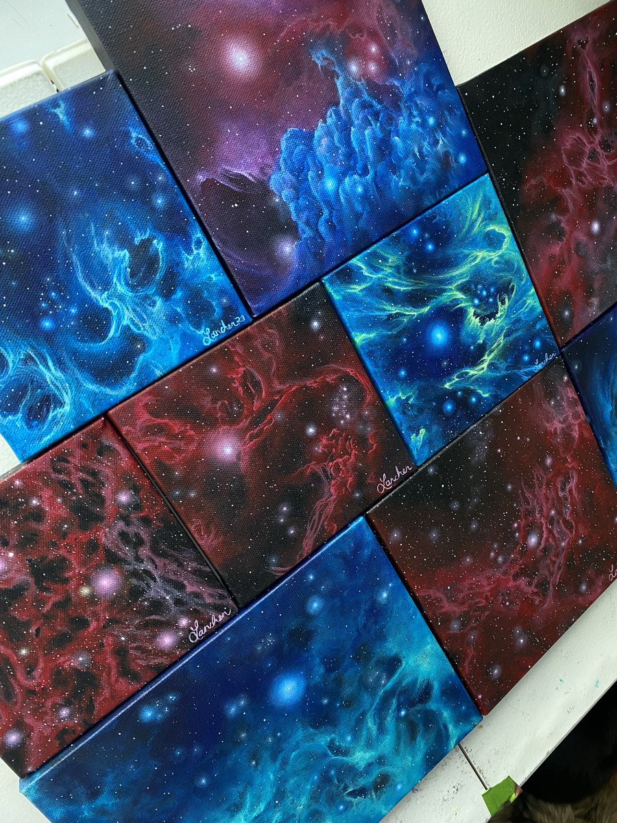 Hi!!! Just wanted to let you know I’ll be releasing some space finger paintings tomorrow Aug 25, 12pm pst on lanchendesigns.com  🥰 #space #artist