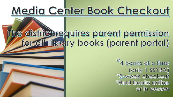 IMPORTANT INFO FROM OMS MEDIA CENTER!📚
Please make sure your parents/guardians complete the Permission for Media Center Books in Parent Portal/FOCUS. If this is not completed students will NOT be able to checkout books from the Oakridge Media Center.