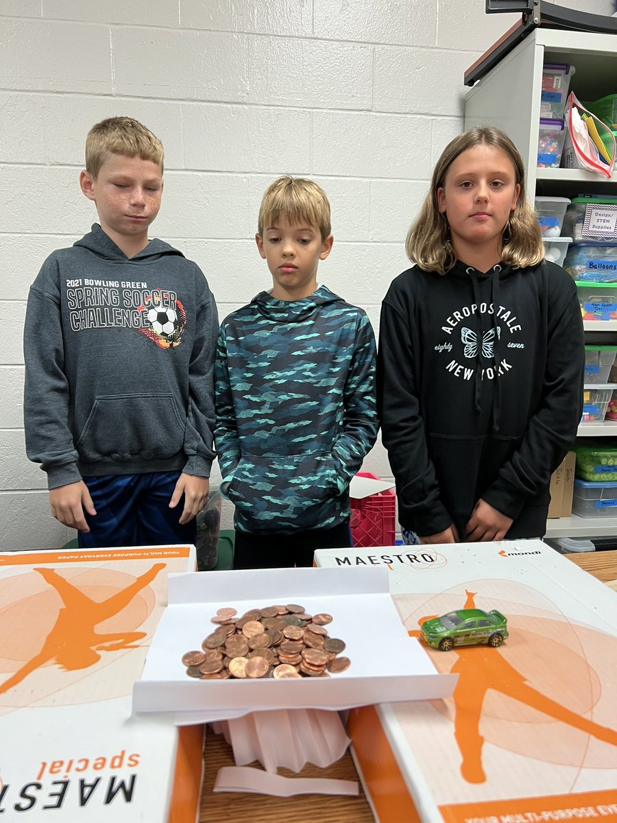 These STEM students made a bridge with only 4 sheets of paper that held over a pound of weight. Great job collaborating and problem solving, engineers!