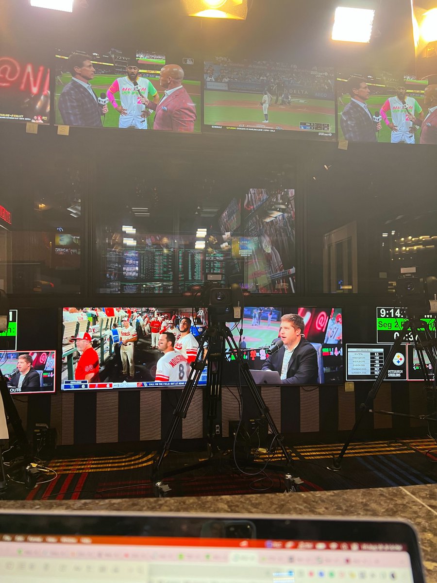 ctpboston's tweet photo. All bets are on when @HeyRosenberg hits Las Vegas! Representing @ChalkandDogComm, CTP's sports wagering division, our Sr. Director of Partnerships &amp; Growth (and expert betting analyst) shared his NFL futures live last week on @VSiNLive 🏈 https://t.co/MjxocM6Lx1